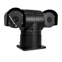 Caméra thermique PTZ haute sensibilité, capteur 12 µm, portée de détection 10 km, système de surveillance de sécurité aéroportuaire