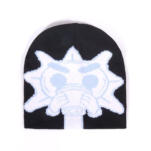 Biểu Tượng Tùy Chỉnh Beanie Vui Phim Hoạt Hình Mặt Trời Ngâm Cà Phê Thiết Kế Thời Trang Thể Thao Ngoài Trời Jacquard Đan Unisex Tuyên Bố Mùa Đông Mũ - Product Image 3