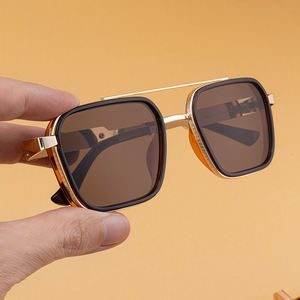 Lunettes de soleil KAJILA Fashion Fancy Designer avec logo personnalisé, monture carrée en métal, double pont, protection UV400 pour hommes - Product Image 4