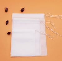 Sacs à thé en papier de fibre de maïs PLA compostable, design moderne, blanc, 20-30g, en rouleau, en stock