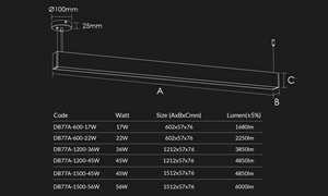 Lumière LED de plafond moderne pour bureau, installation multi-montage, épissure transparente - Product Image 6