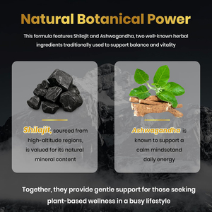 Gomitas de Shilajit del Himalaya Puro, 3000 mg, Sin Azúcar, con Ashwagandha y Aceite de Semilla Negra para Hombres y Mujeres, Energía, Libido, Vitalidad y Función Cerebral - Product Image 2