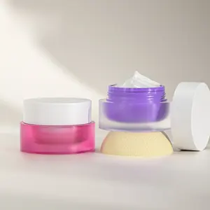 Frasco cosmético redondo PS PMMA para base de maquillaje, crema facial, crema para ojos, embalaje diario de productos para el cuidado de la piel