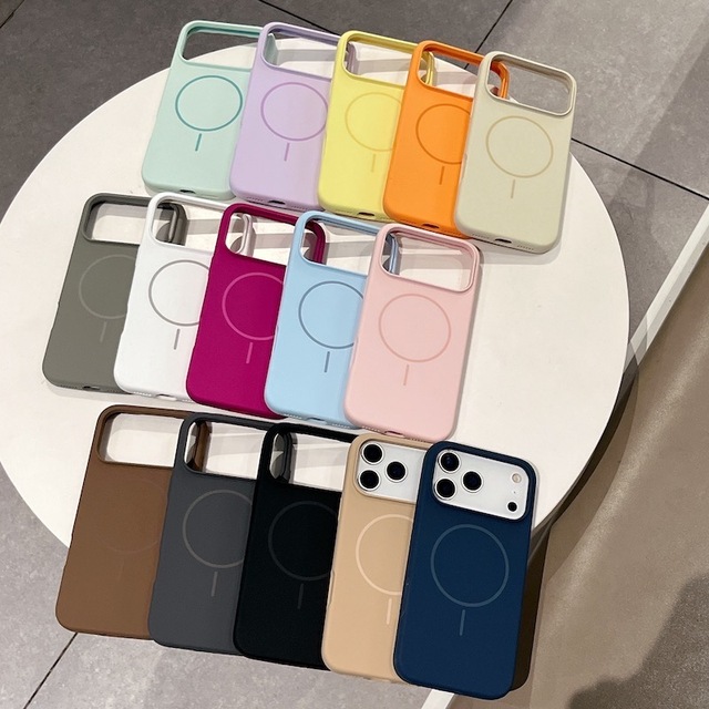 Cheap Price Bulk Supply Luxury Soft Liquid Silicone Magnetic Phone Case for iPhone 17 Air 17 16 15 14 13 Pro Max 12 11 Pro