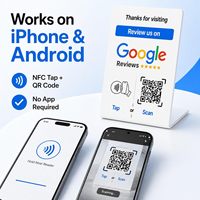 Soporte para Código QR TOPTAG con NFC para Reseñas de Google Business - Exhibidor Moderno para Redes Sociales para Salones de Belleza