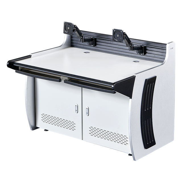 Modern Metal Extendable Command Center Monitoring Console Table for Conference Rooms Office PC Desk