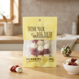 Golosina de Hueso de Goma de Leche de Pato de 80g para Perros - ¡Piense en los Dientes de su Perro! - Product Image 2