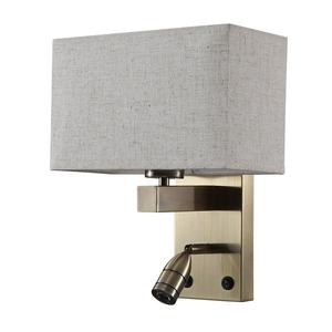 Table <b>lamp</b> 4000k, 285lm, 31x26x15.5cm, double switch, <b>beige</b> <b>shade</b>, ideal for lighting modern environments. - Product Image 1