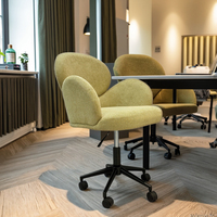Chaise de bureau ergonomique moderne élégante, confortable, design en tissu avec interprétation élégante et fonctionnalité de glissement