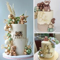 32-teiliges Ballon-Kuchendekorations-Set Mini-Ballons Kuchenaufsatz Schaumstoffbälle Kuchenstecker Kuchendekoration