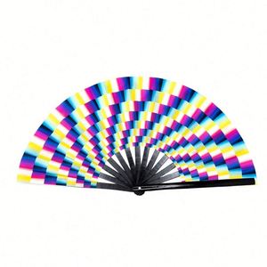 Abanico Plegable Grande de Tela de Nailon para Kung Fu y Tai Chi Chino, Abanico de Mano Personalizado de Bambú Grande con Sonido - Product Image 1