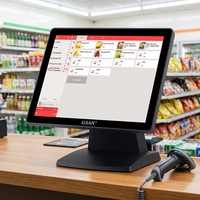 Terminal Punto de Venta de Escritorio con Pantalla Táctil de 15 Pulgadas, Nuevo de Fábrica, Caja Registradora con Pantalla Táctil Capacitiva, Sistemas POS