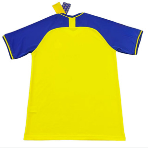 تايلاند جودة تخصيص كرة القدم موحدة مجموعة جيرسي الأزرق والأحمر نصف ونصف الأصفر والأخضر جيرسي كرة القدم - Product Image 5