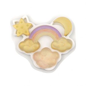 Silicone StarCloud Fondant Mold for Sugar <b>Craft</b>, 3D Sky Theme Cake Decorating <b>Tools</b>, Moon Star Cloud Chocolate Polymer Clay Mold - Product Image 4