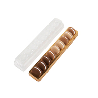 Custom Clear Disposable Plastic Tray for Macaron Cookie Packaging Available in 3 6 9 Sizes Blister Boxes for Macaron Donut