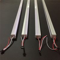 Barre lumineuse adressable DMX 512 RGB, DC12V DC24V, profil en aluminium, lumière LED rigide intelligente, programmable, lumières LED RGBIC