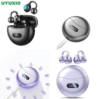 Casque sans fil à commande tactile, à oreille ouverte, avec affichage LED compact, étui de chargement, étanche IPX7, résistant à la sueur, pour la course, la marche, le yoga