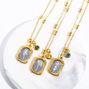 Collier en Zircon avec 12 pierres <span class=keywords><strong>de</strong></span> naissance du zodiaque pour femme, nouveau Style <span class=keywords><strong>de</strong></span> mode, miroir magique, 18K, naissance <span class=keywords><strong>de</strong></span> décembre, fleur, <span class=keywords><strong>2023</strong></span> - Product Image 1