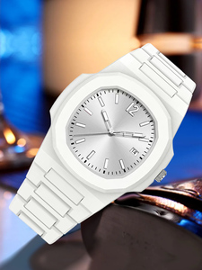 นาฬิกาโลโก้ OEM แบบกำหนดเอง หน้าปัดใหญ่ ของแท้สำหรับผู้ชาย สแตนเลสสตีล ยูนิเซ็กซ์  แบบโบราณ  วัสดุอัลลอยด์ กันน้ำ 30 บาร์ เรืองแสง - Product Image 6