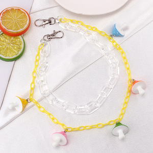Candy Color Resin Mushroom Waist <b>Chain</b> Double Layer Acrylic Pant <b>Chain</b> For Daily Wear Street Style Fashion Accessory - Product Image 3