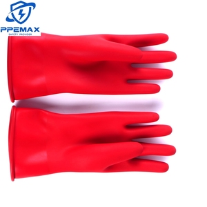 14inches Tear Resistant Dielectric <strong>Gloves</strong> Half-size Lineman 500V AC Ultra Thin Rubber Class 0 <strong>Gloves</strong> Against Electricity - Product Image 2