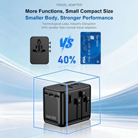 Adaptateur de voyage compact OULIYO-F02-PD45W 4C1A GAN avec ports USB, prise multi-type, adaptateur de voyage universel, couleurs personnalisées OEM&ODM