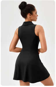 Nouveaux vêtements de sport personnalisés pour dames costume de tennis à séchage rapide costume de sport de fitness costume de badminton volley-ball avec short de sécurité - Product Image 4