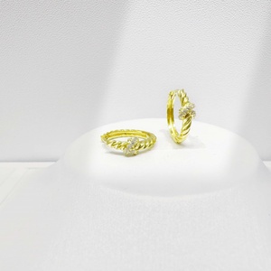 custom plata 925 sterling silver simple trendy earring 14k gold plated everyday <b>teacher</b> classic elegant geometric hoop earrings - Product Image 2