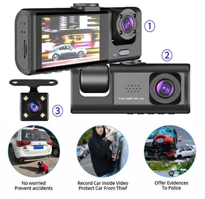 Cámara para Auto Full HD 1080P, DVR con 3 Cámaras, Lente Triple, Visión Nocturna, Modelo 2.0 Pulgadas, Triple Canal - Product Image 6