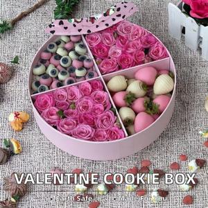 Caja Redonda Versátil de Papel Rígido con Diseño Personalizado para Envasar Chocolate en Forma de Círculo para el Día de San Valentín - Product Image 5