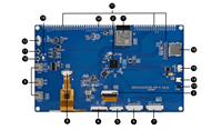 Carte de développement ESP32-P4 WiFi6 avec écran tactile 5 points de 7 pouces 1026x600 IPS et LVGL