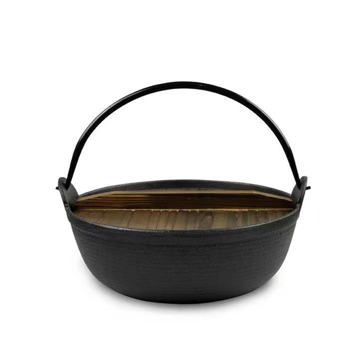 Низкая цена кемпинг чугунная кастрюля для супа предварительно опытный чугун двухсторонний фондовых кастрюлю