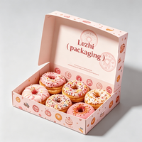 Boîte d'emballage en papier personnalisée pour la vente en gros de Mochi, Donuts, Gaufres, Pâtisseries, Biscuits, Desserts, Gâteaux, Sushi, Puff, Crêpes, Empanadas