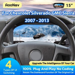 จอ LCD ดิจิตอลขนาด 15.1 นิ้ว สำหรับรถยนต์ Chevrolet Silverado GMC Sierra ปี 2007-2013 เครื่องเล่นหน้าปัดแสดงความเร็วเสมือนแบบดั้งเดิม - Product Image 2