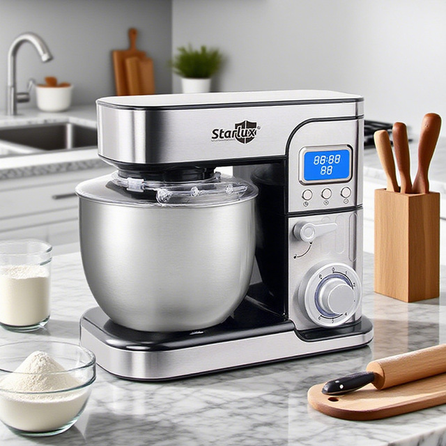 Starlux Cross-Border Chef Machine 5L 6-Speed Intelligent Timer Semi-Automatic Low Noise Adjustable Gear Dough Mixer New