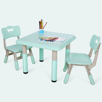 Ensemble table et chaise pour bébé en plastique pour apprendre à dessiner, réglable en hauteur, petites tables d'étude et de lecture pour enfants à domicile