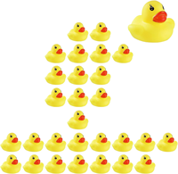 Mini canard de bain en PVC de 2 pouces, jouet couineur flottant pour enfants, cadeau personnalisé pour fête d'anniversaire, jeu de carnaval