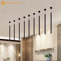 Suspension LED moderne 5W en aluminium noir, luminaire protecteur des yeux, température de couleur 3000/4000/6000K, garantie 2 ans, pour salle à manger