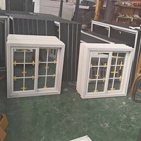 Fenêtre coulissante en PVC résistante aux ouragans des Bahamas avec grille décorative, fenêtre coulissante en PVC pour maison côtière