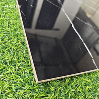 Prix d'Usine Carrelage de Sol en Porcelaine Marbre Noir 60x60, Poli Émaillé, Carrelage Sol 600x600 pour Salon, Carreaux Porcelanato