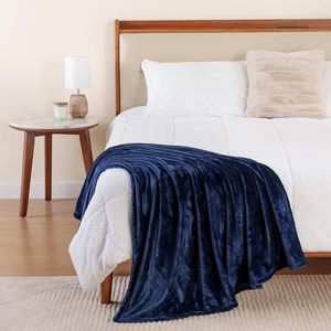 Chăn lông cừu cho mùa đông, chăn lông cừu ấm cúng mềm mại cho giường, ghế sofa, đi văng, du lịch, cắm trại, chăn rắn, chăn ném flannel - Product Image 1