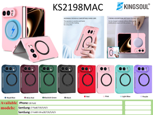 เคสโทรศัพท์แบบพับแม่เหล็ก รองรับการชาร์จไร้สาย ป้องกันแรงกระแทก บางเฉียบ สำหรับ Samsung Galaxy Z Flip Z Fold Series และ iPhone Fold - Product Image 1