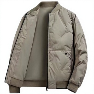 Custom Men'<b>s</b> Winter Padded Varsity <b>Jacket</b> Casual Baseball Collar Lightweight Thermal Warm Quilted Windproof Breathable Front - Product Image 2