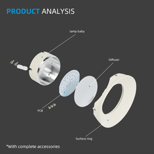 Allway, instalación central de tamaño pequeño, carcasa de <span class=keywords><strong>luz</strong></span> descendente, <span class=keywords><strong>luz</strong></span> empotrada LED, accesorio SKD - Product Image 4