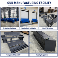 Plateforme élévatrice compacte en acier pour quai de chargement, idéale pour le chargement de palettes en usine.