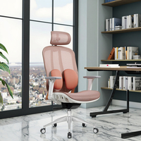 Nouveau design moderne bras réglable ergonomique luxe dossier haut fixe table d'ordinateur visiteur pivotant noir maille chaise de bureau