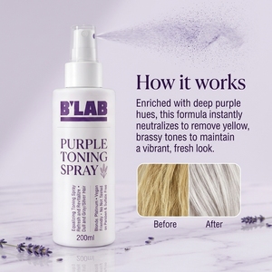 OEM <strong>Hair</strong> Care <strong>Purple</strong> <strong>Spray</strong> for Blonde <strong>Hair</strong> Anti Brassy <strong>Purple</strong> Toner No Yellow <strong>Spray</strong> Leave in Treatment for Gray &amp; Silver <strong>Hair</strong> - Product Image 4