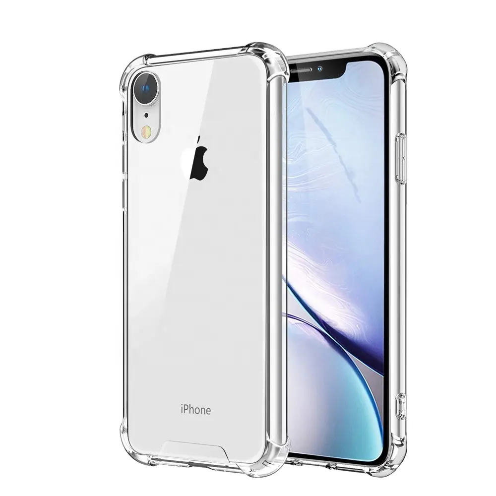 For iPhone 11 Case Transparente, TPU PC Shockproof Case For iPhone XR, For iPhone 11 Clear PC Ultra Thin Bumper Hardshell Cover