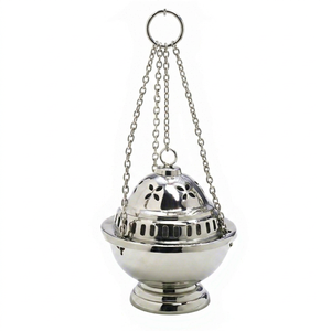 Brûleur d'encens en laiton fait main, écologique et durable, très demandé, utilisable à suspendre ou à poser pour les cérémonies religieuses - Product Image 1
