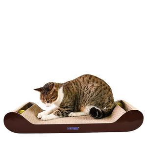 Haustier Spiel matte Katzen Spielzeug Klingeln Glocke Kurve Kratzen Lounge Wellpappe Pappe Katze Kratzer Sofa Katzen bett - Product Image 1